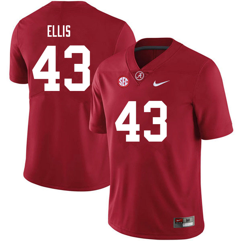 Alabama Crimson Tide Men's Robert Ellis #43 Crimson NCAA Nike Authentic Stitched 2021 College Football Jersey VD16I14OP